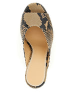 Magda Butrym Python Print Mules Brown, view 4