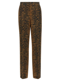 TWINSET Python Print Pants Brown