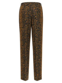 TWINSET Python Print Pants Brown
