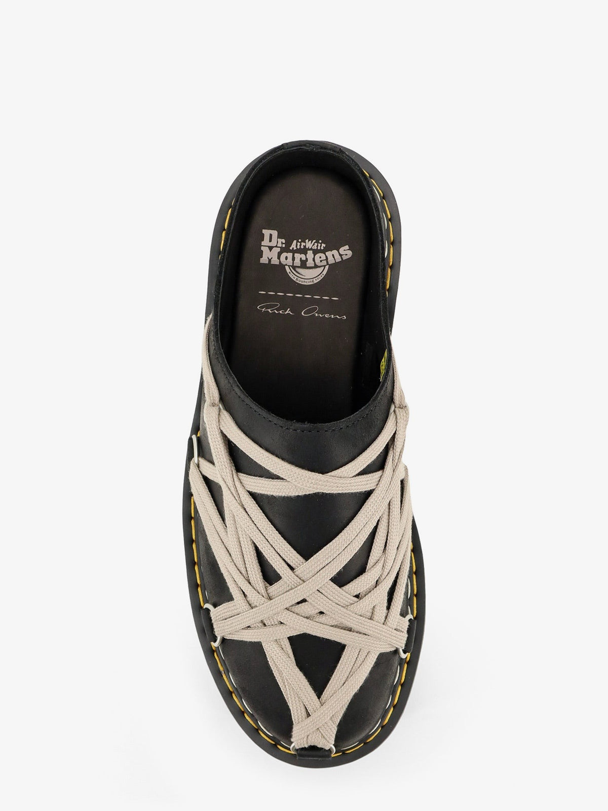 Dr. Martens Men's Quad Megalace® Leather Mule Black