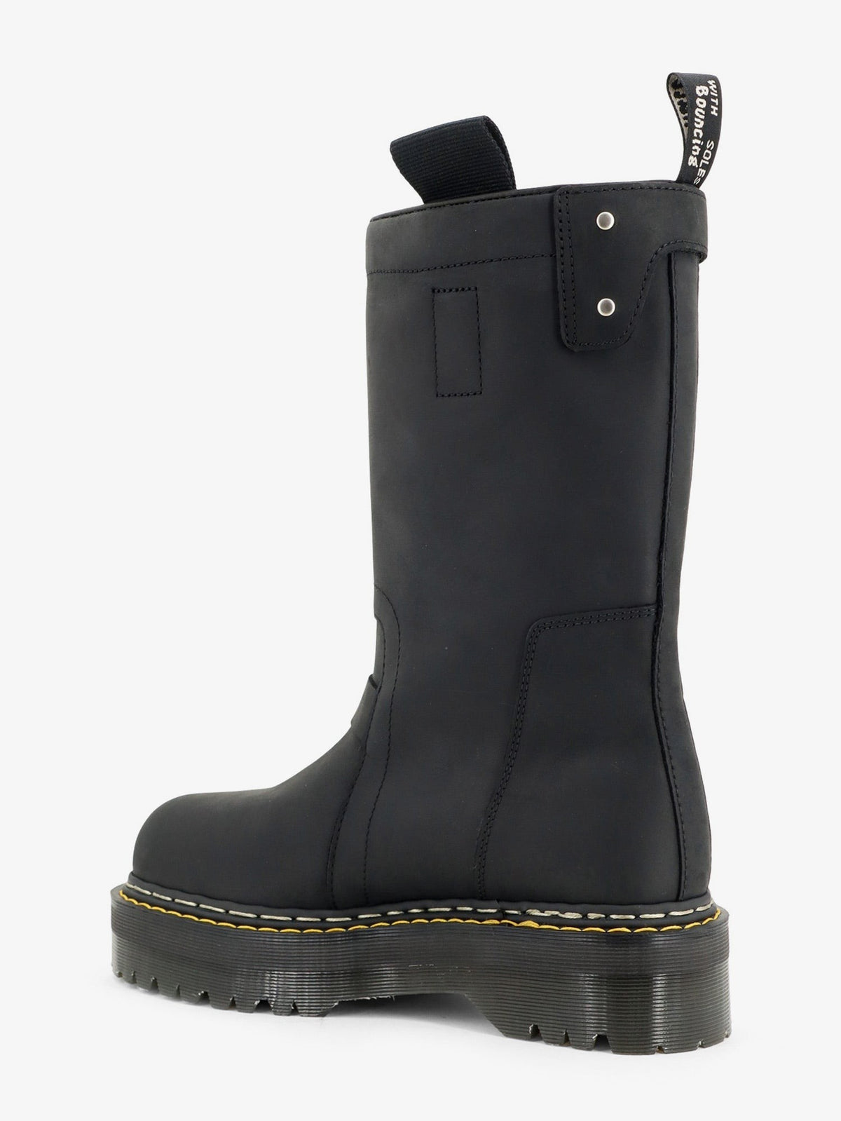 Dr. Martens Men's Quad Pull on Leather Boots Black