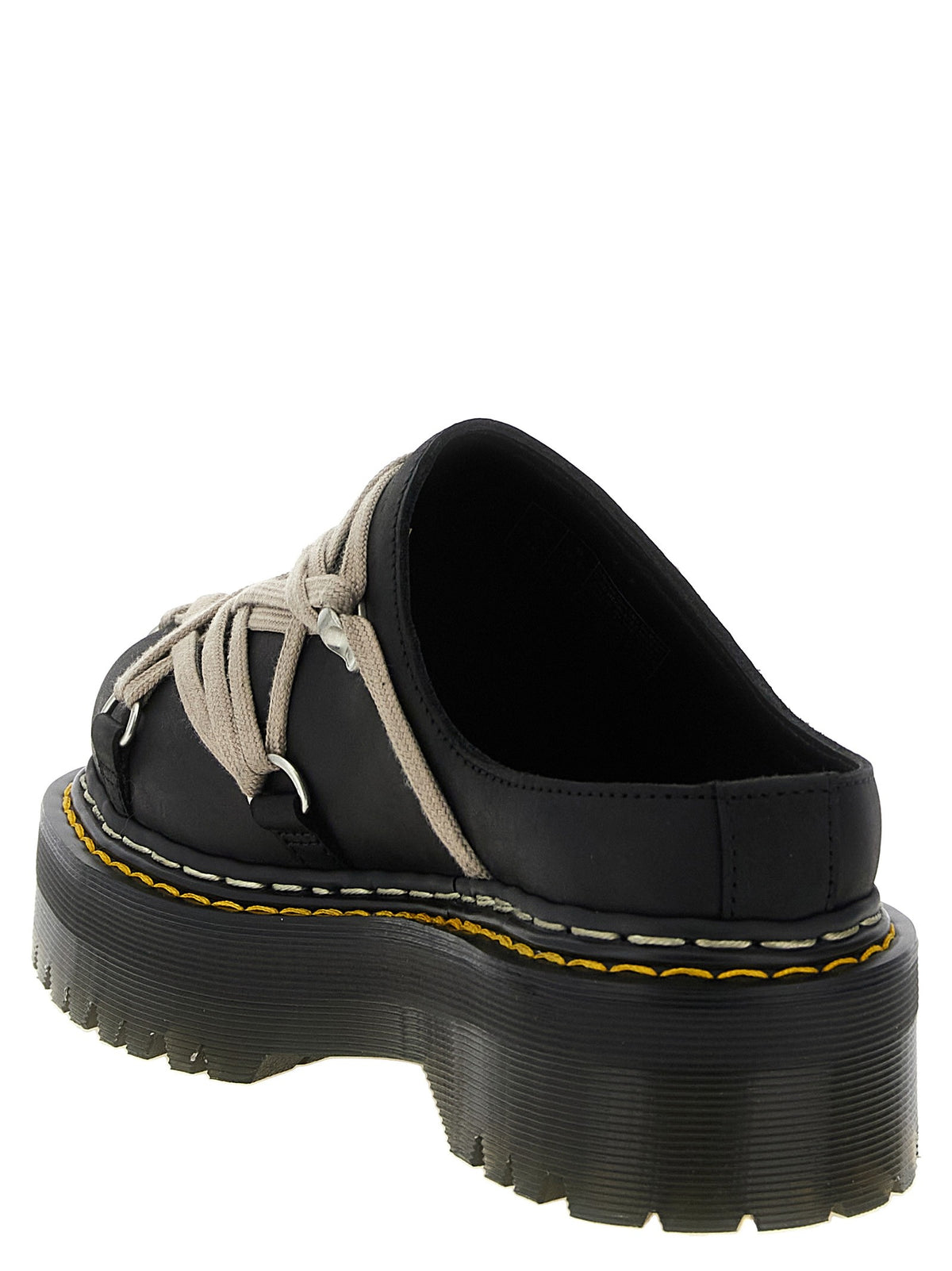 Dr. Martens Men's Quad Megalace® Leather Mule Black, view 3