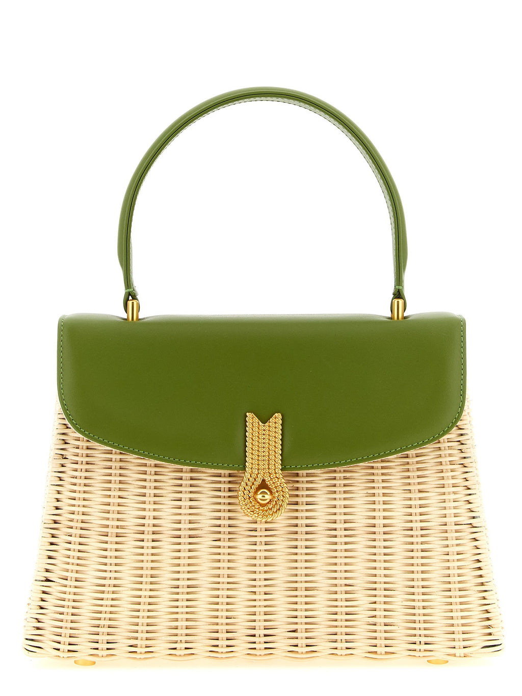Amato Daniele Queen Rattan Handbag Green