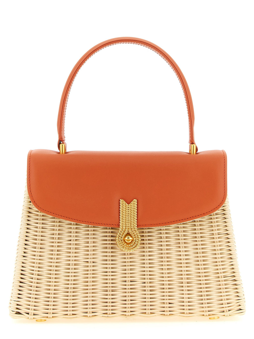 Amato Daniele Queen Rattan Handbag Orange