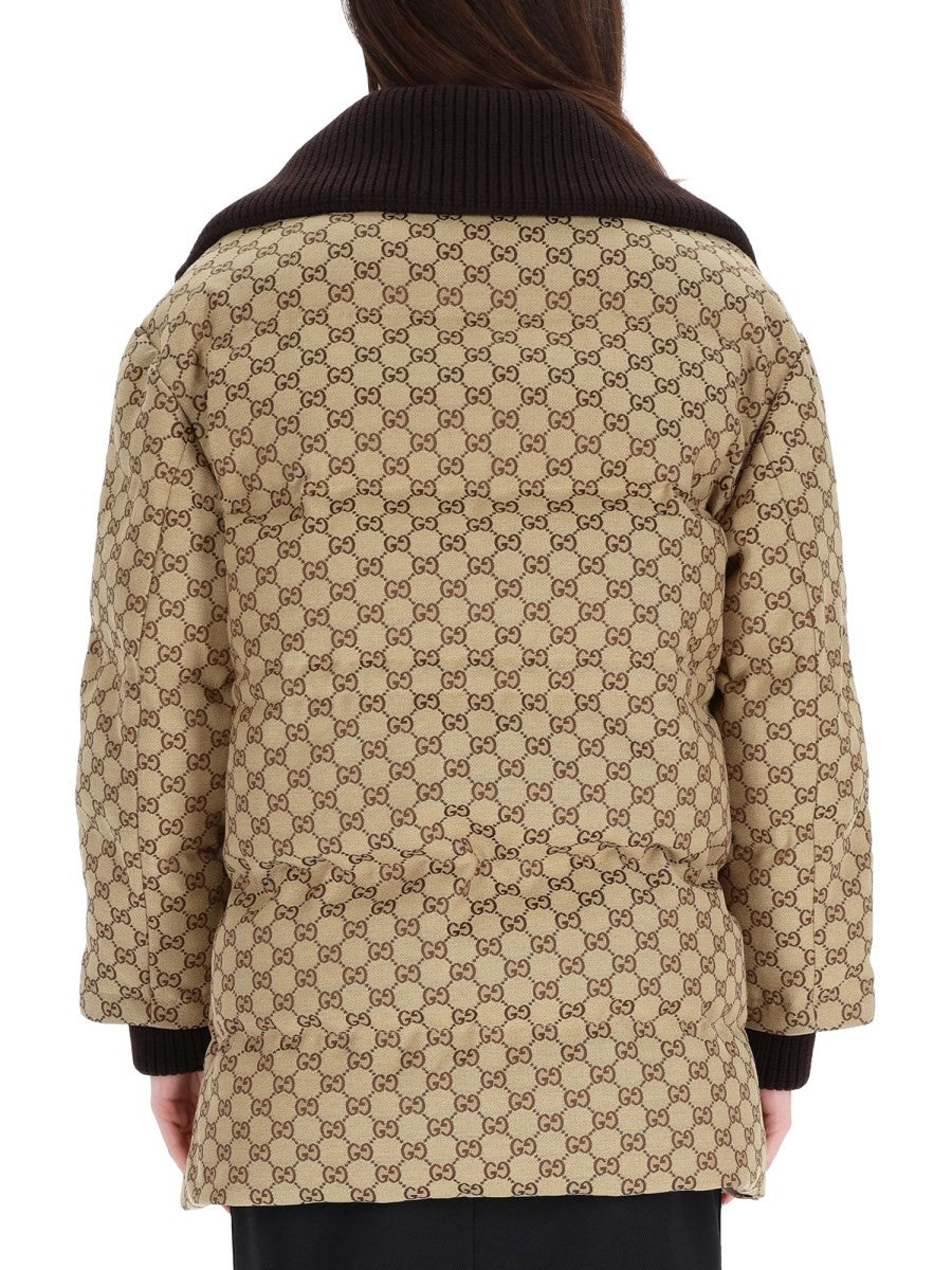 Gucci Women's Quilted Down Jacket Beige