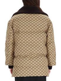 Gucci Women's Quilted Down Jacket Beige