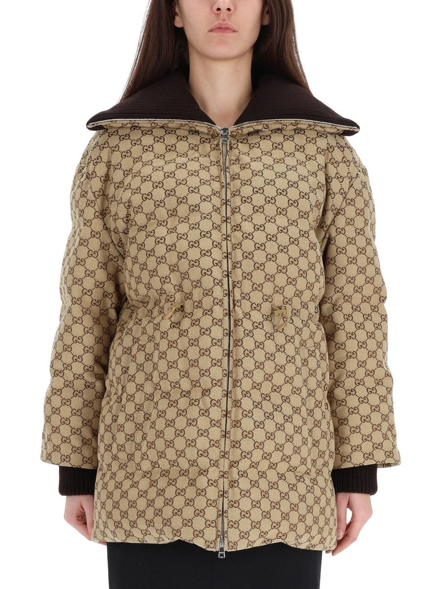 Gucci Women's Quilted Down Jacket Beige