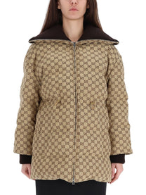 Gucci Women's Quilted Down Jacket Beige