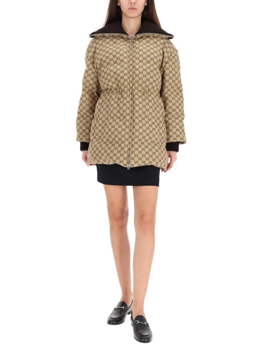 Gucci Women's Quilted Down Jacket Beige
