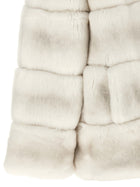 Yves Salomon Quilted Fur Coat White, view 4
