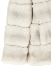 Yves Salomon Quilted Fur Coat White, view 4