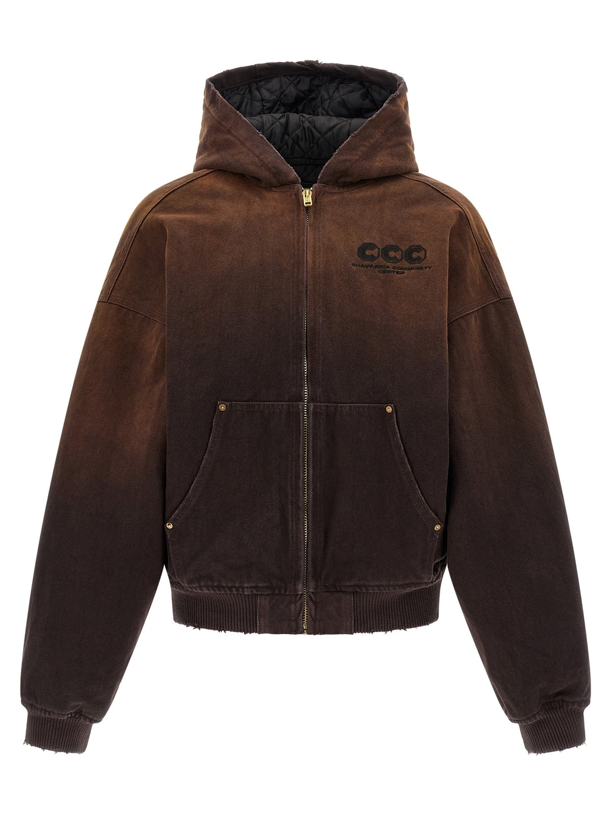 Willy Chavarria Quilted Juggernaut Jacket Brown