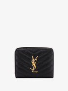 Saint Laurent Women's Quilted Leather Wallet Black