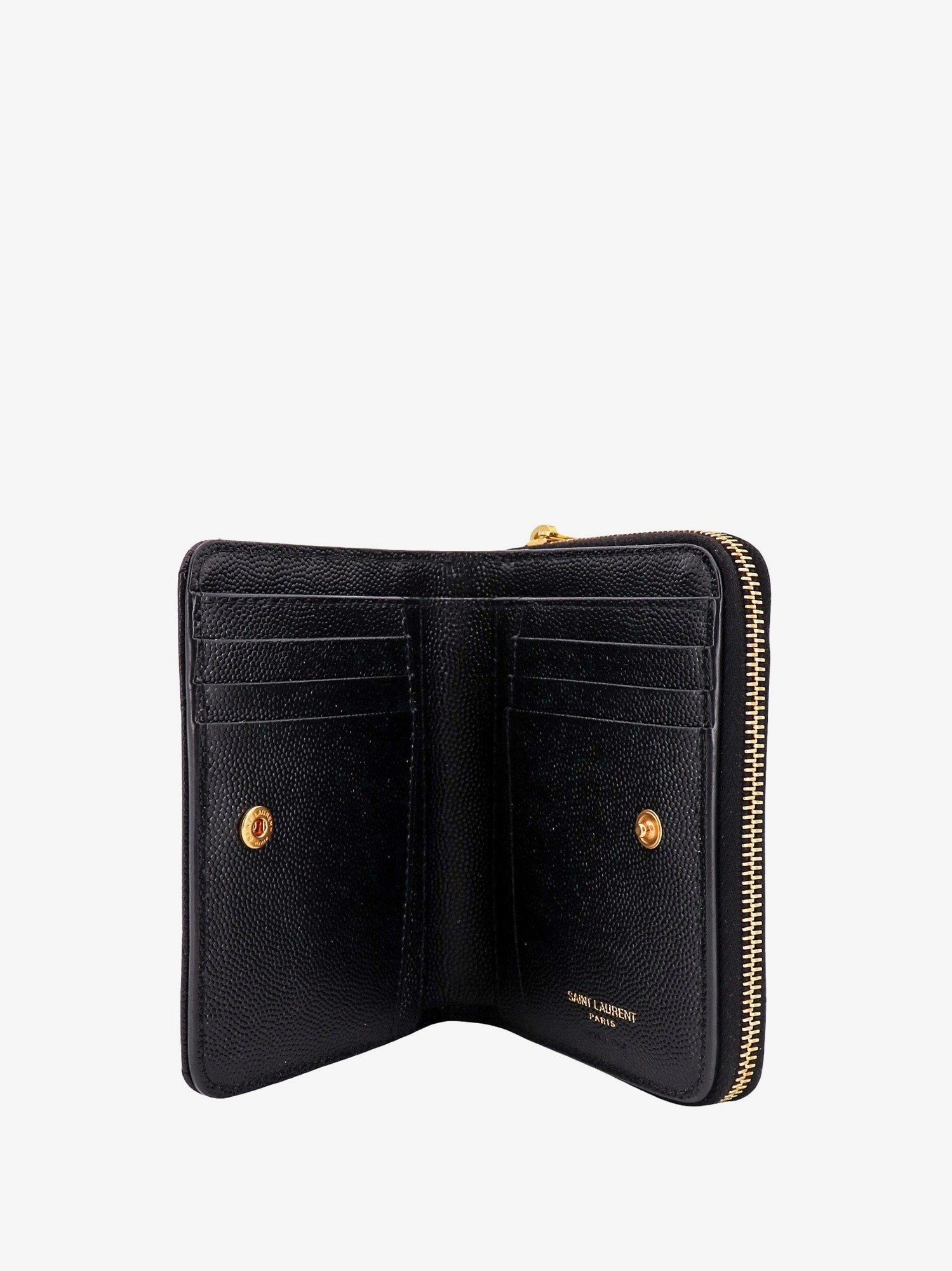 Saint Laurent Women's Quilted Leather Wallet Black