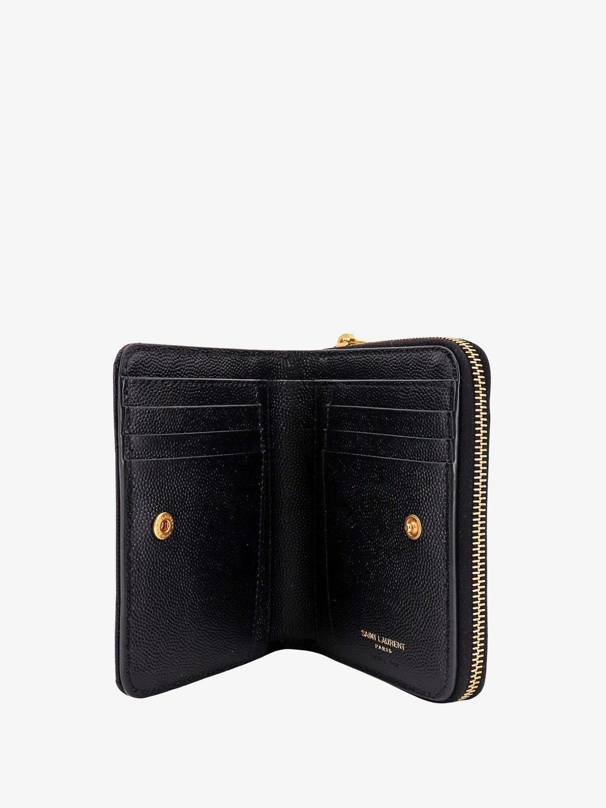 Saint Laurent Women's Quilted Leather Wallet Black, view 3