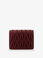Miu Miu Women's Quilted Leather Wallet Red, view 2