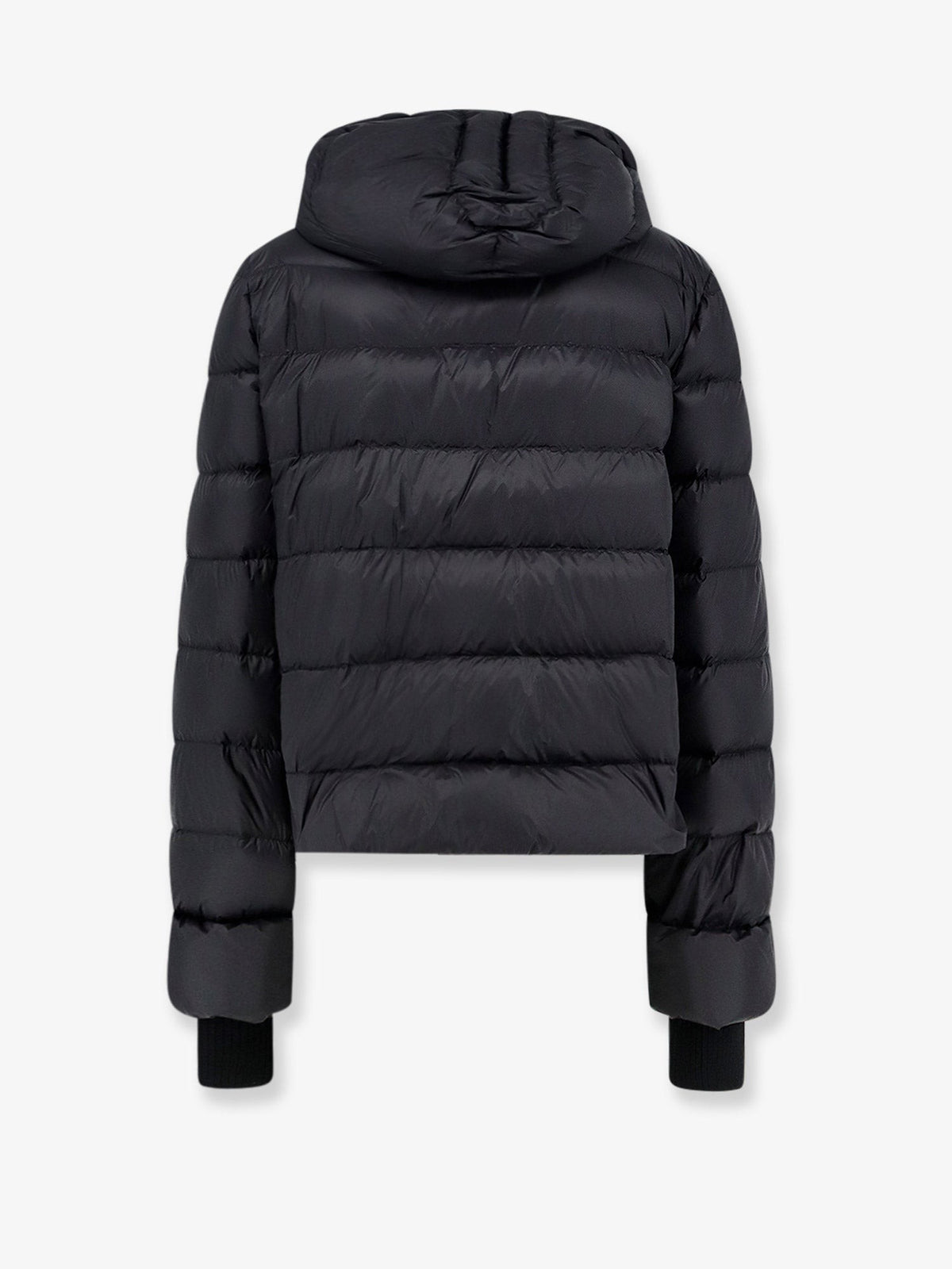 Rick Owens Men's Quilted Nylon Down Jacket Black, view 2