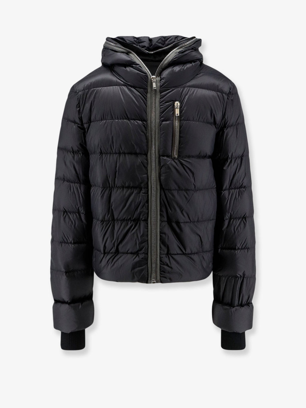 Rick Owens Men's Quilted Nylon Down Jacket Black