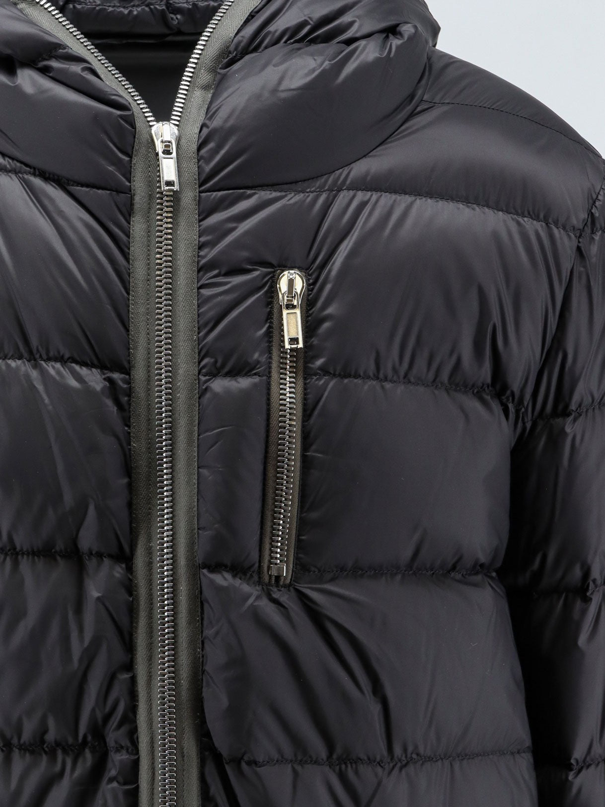 Rick Owens Men's Quilted Nylon Down Jacket Black
