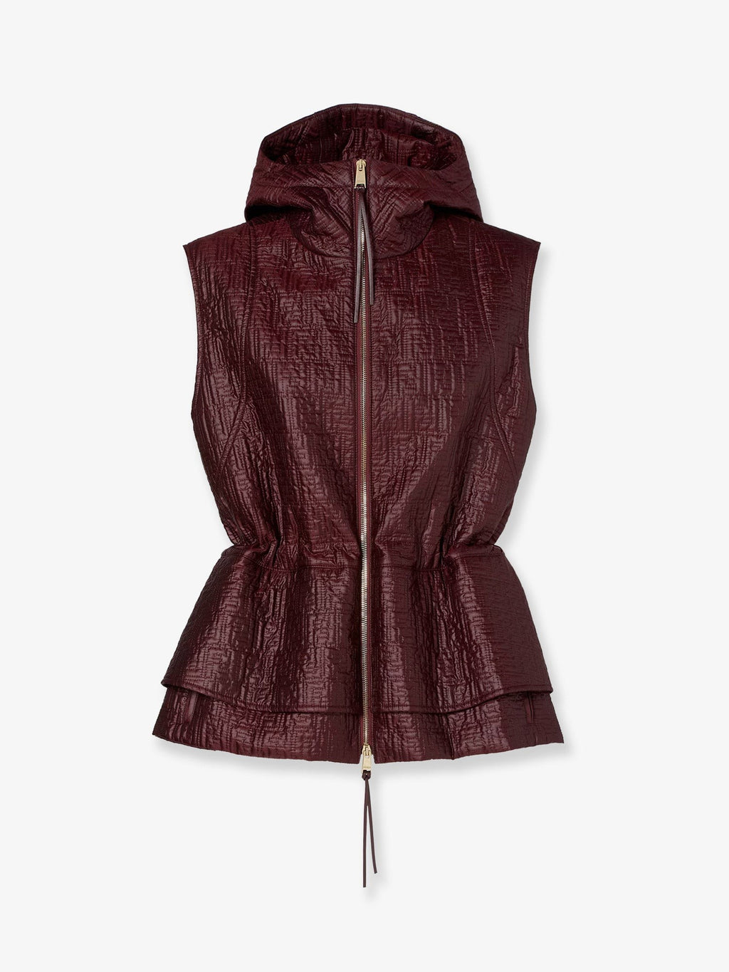 Fendi Women's Quilted Nylon Vest Purple
