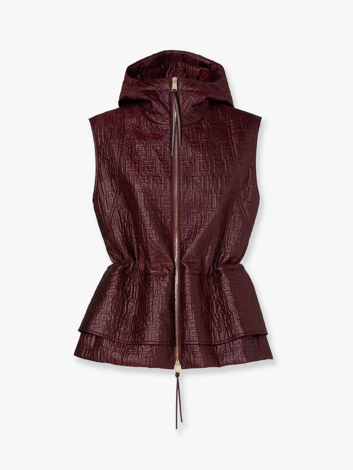 Fendi Women's Quilted Nylon Vest Purple