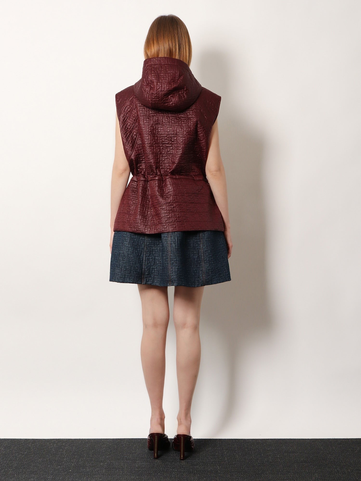 Fendi Women's Quilted Nylon Vest Purple