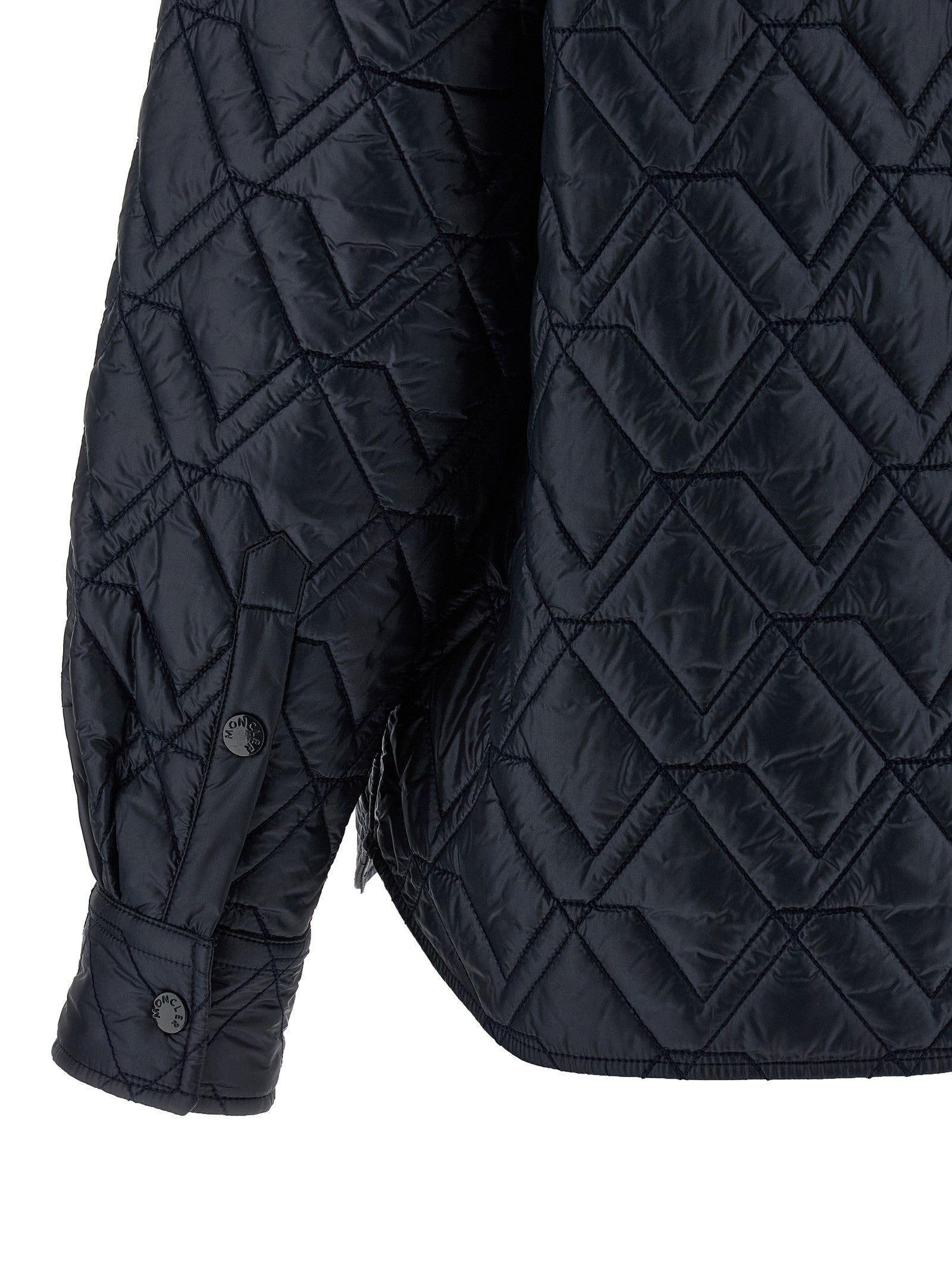 Moncler Quilted Overshirt Blue