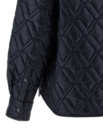 Moncler Quilted Overshirt Blue