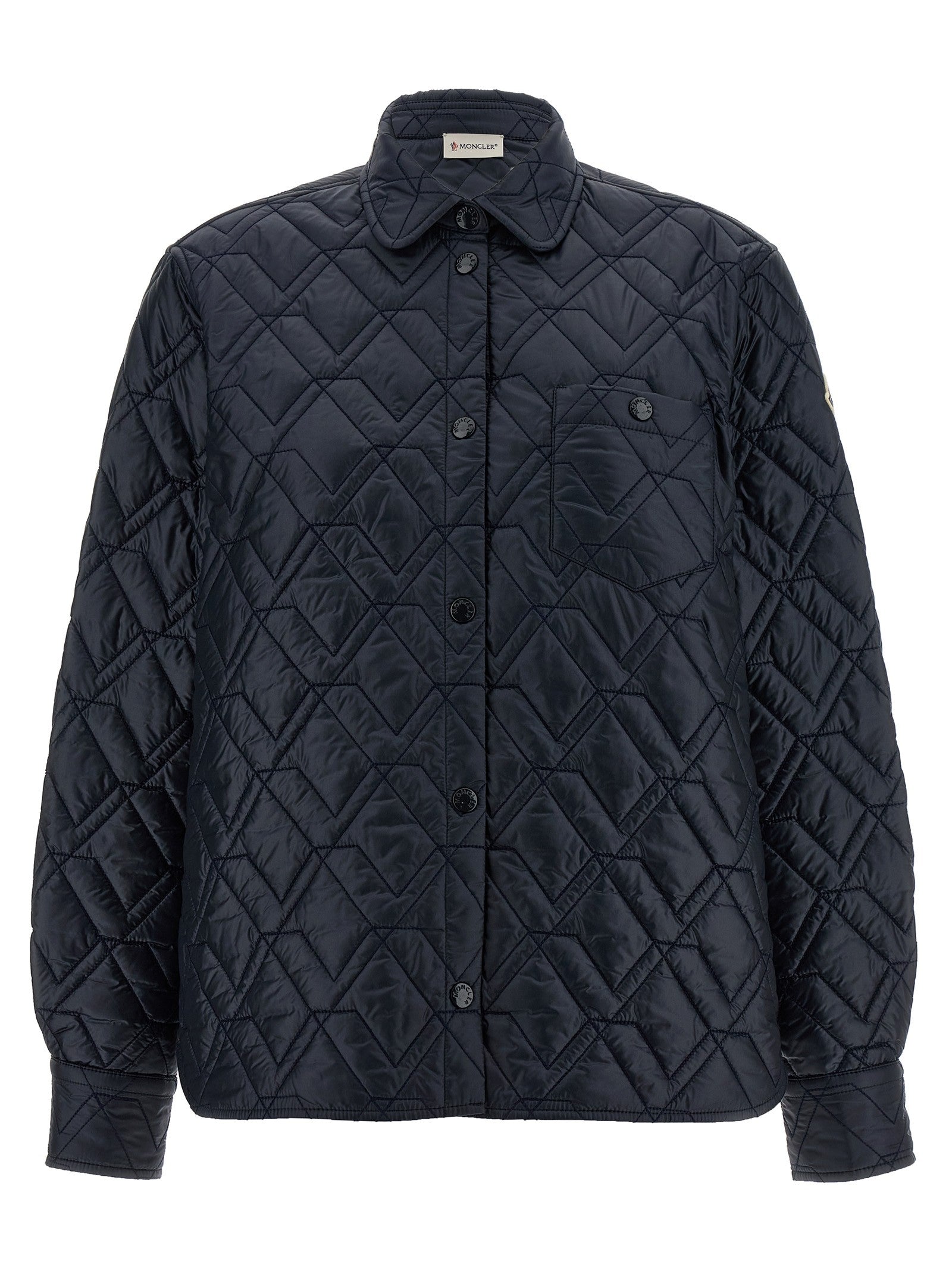 Moncler Quilted Overshirt Blue