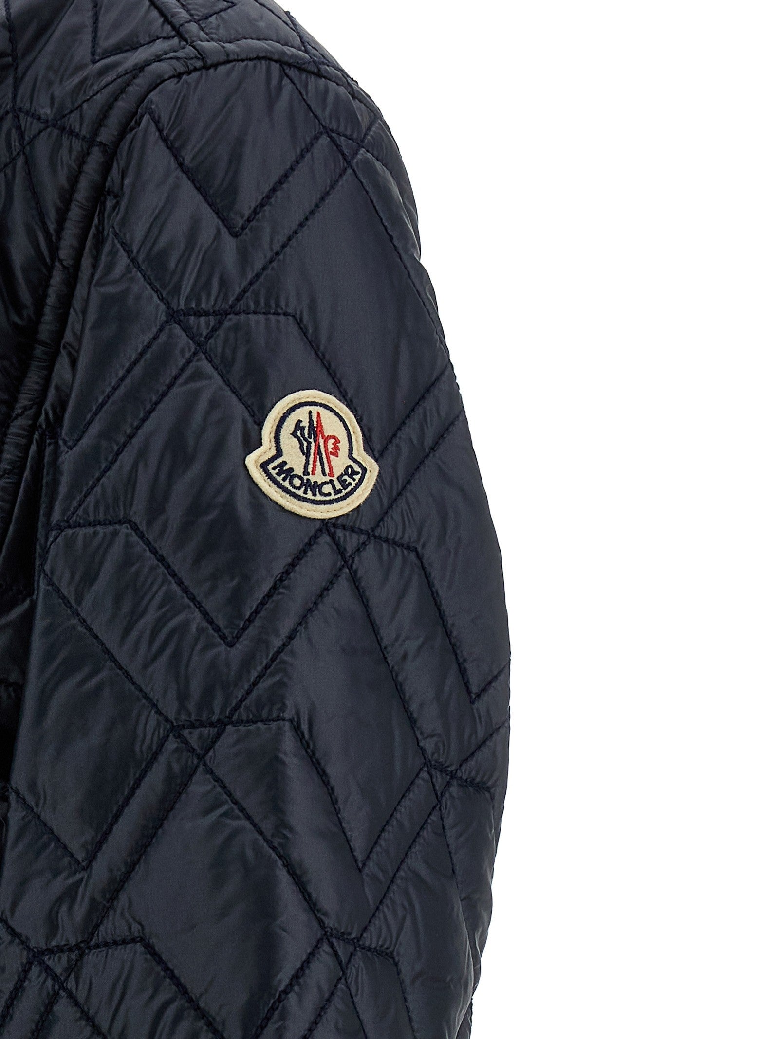 Moncler Quilted Overshirt Blue