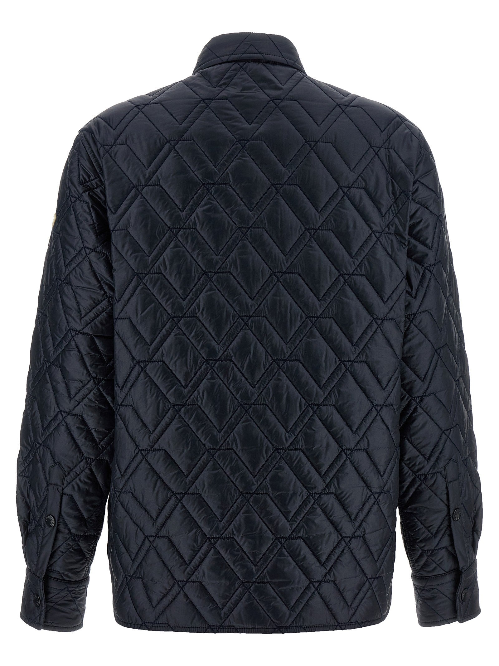 Moncler Quilted Overshirt Blue