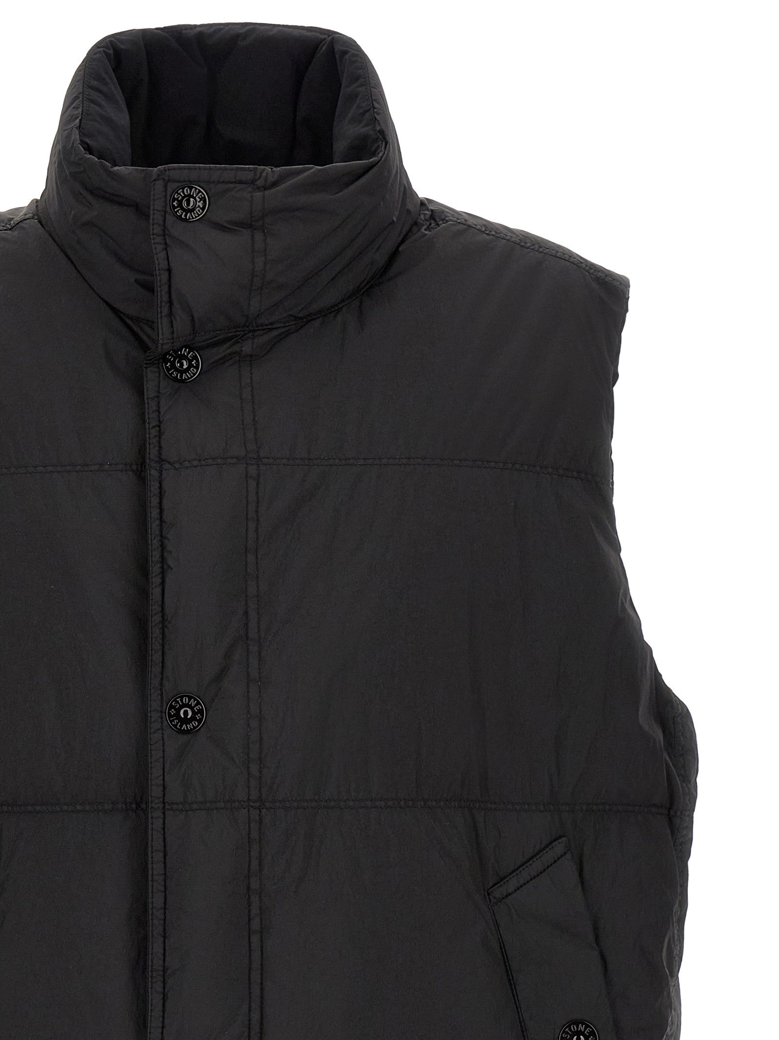 Stone Island Quilted Padded Vest Black