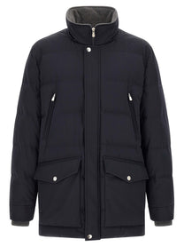 Brunello Cucinelli Quilted Parka Blue