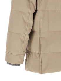 Brunello Cucinelli Quilted Parka Beige