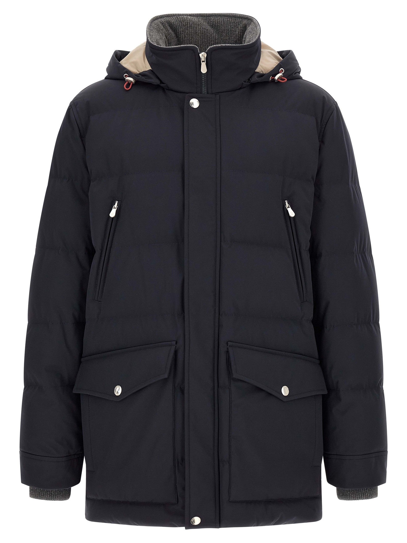 Brunello Cucinelli Quilted Parka Blue