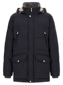 Brunello Cucinelli Quilted Parka Blue