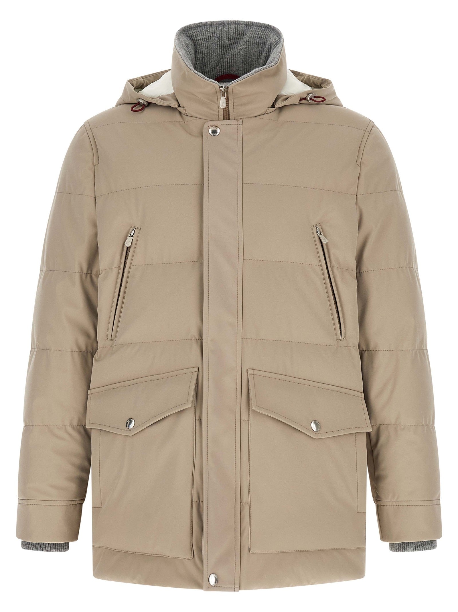 Brunello Cucinelli Quilted Parka Beige
