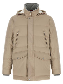 Brunello Cucinelli Quilted Parka Beige