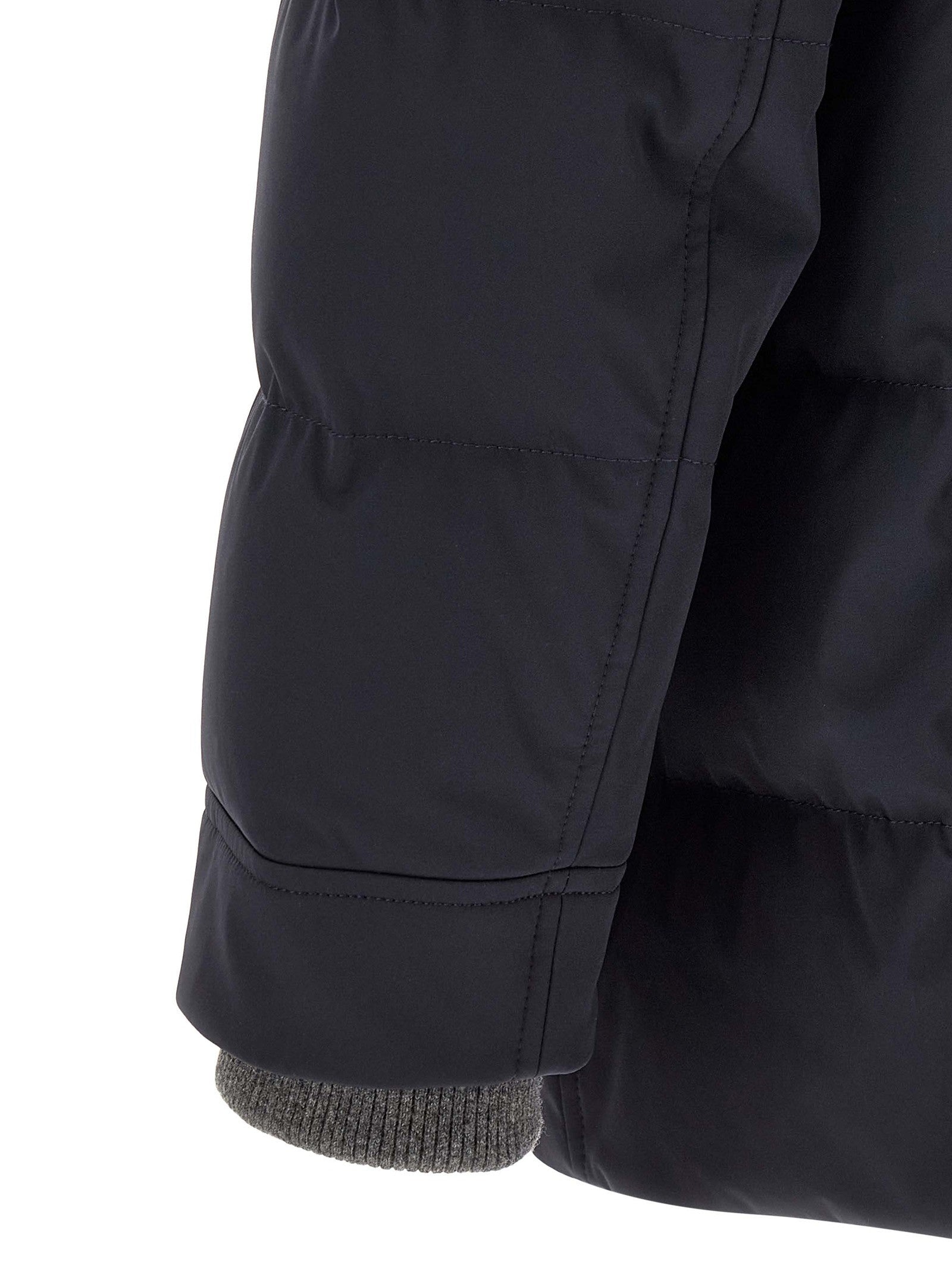 Brunello Cucinelli Quilted Parka Blue