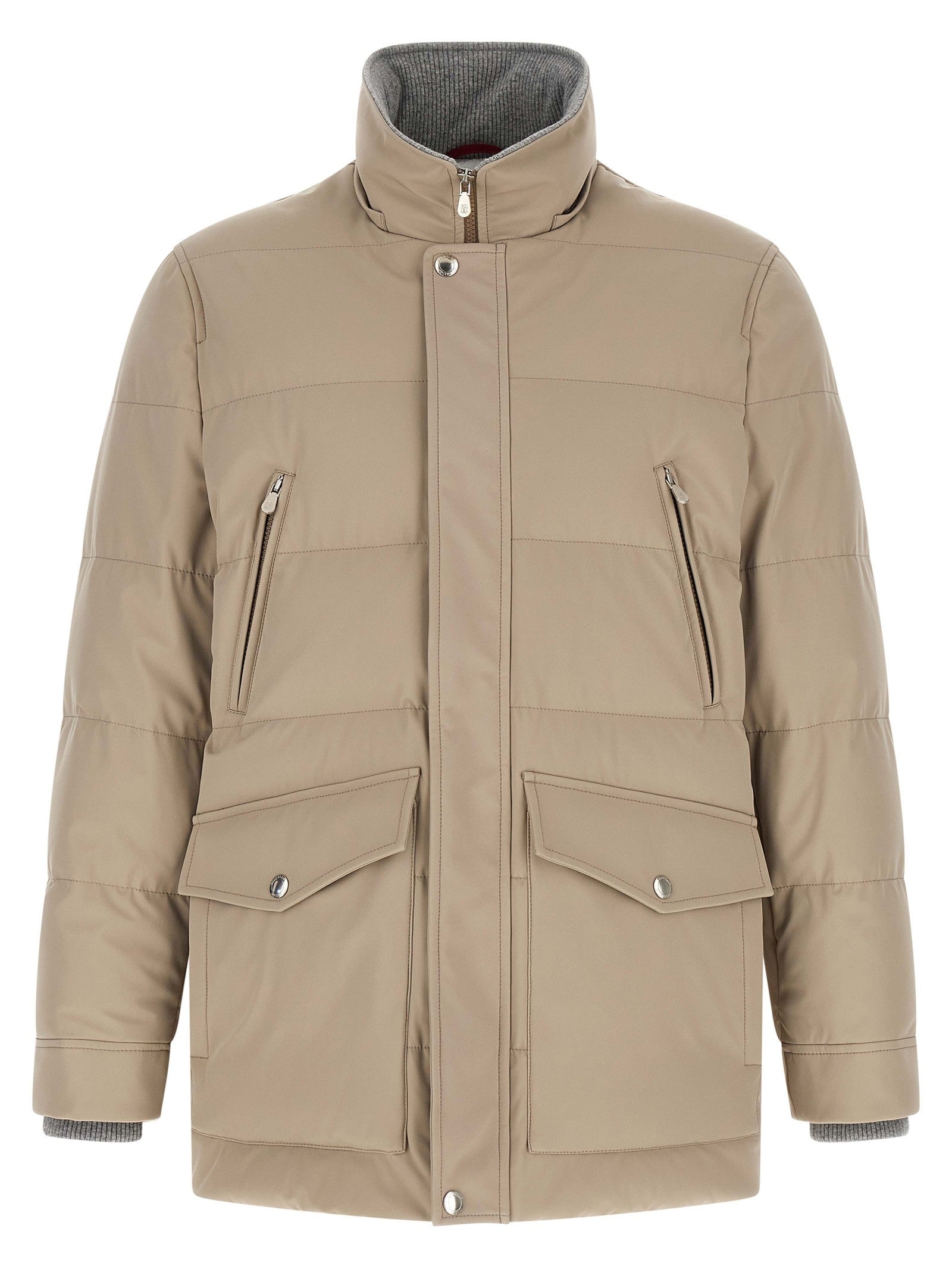 Brunello Cucinelli Quilted Parka Beige