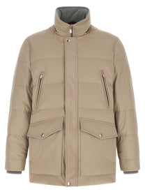 Brunello Cucinelli Quilted Parka Beige