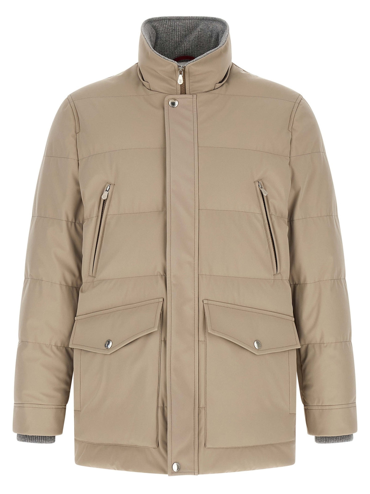 Brunello Cucinelli Quilted Parka Beige, view 2