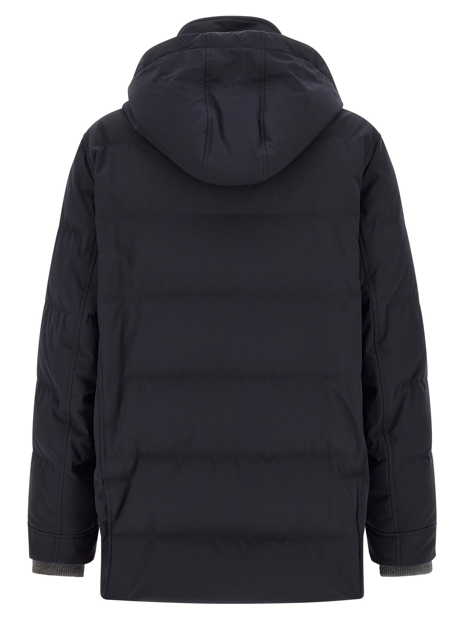 Brunello Cucinelli Quilted Parka Blue