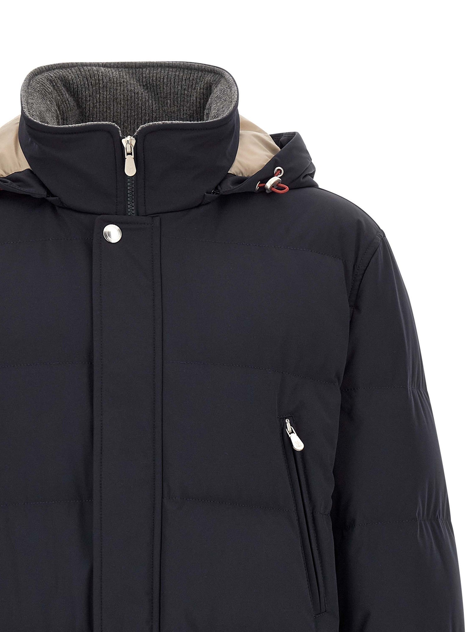Brunello Cucinelli Quilted Parka Blue
