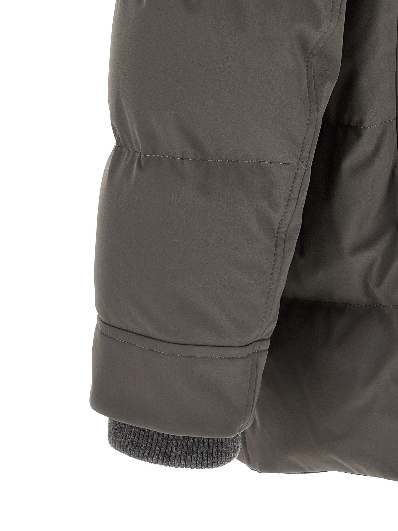 Brunello Cucinelli Quilted Parka Grey