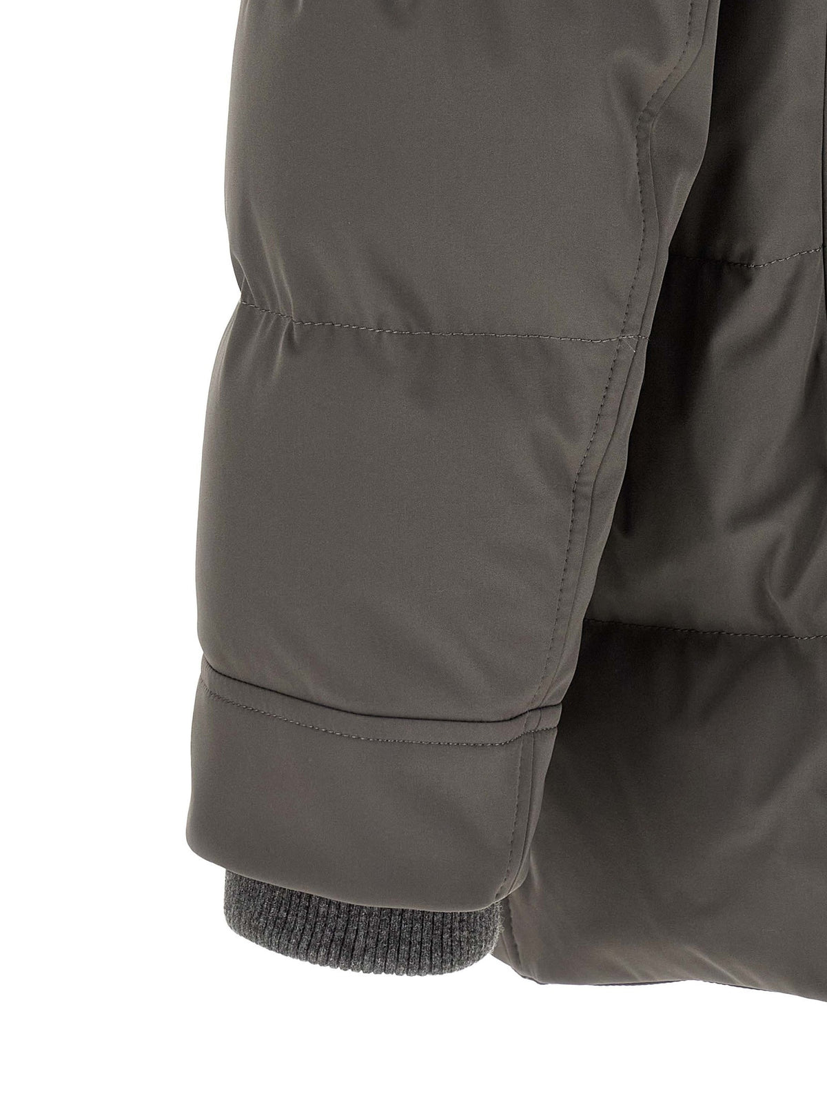 Brunello Cucinelli Quilted Parka Grey, view 5