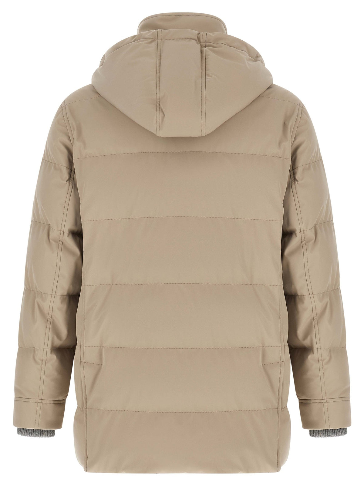 Brunello Cucinelli Quilted Parka Beige, view 3
