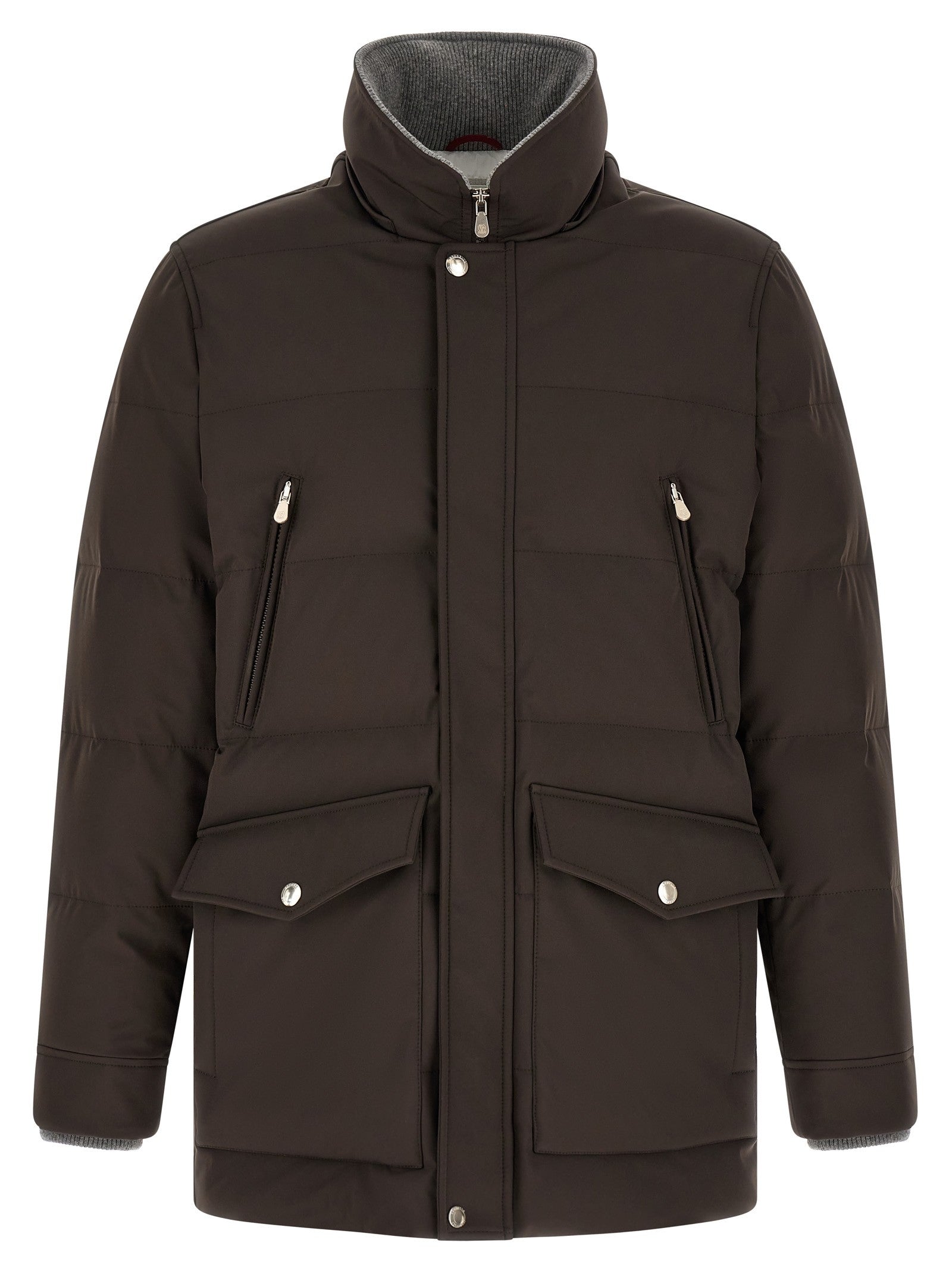 Brunello Cucinelli Quilted Parka Brown