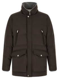 Brunello Cucinelli Quilted Parka Brown