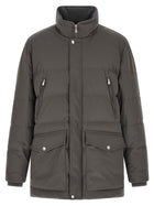 Brunello Cucinelli Quilted Parka Grey, view 2